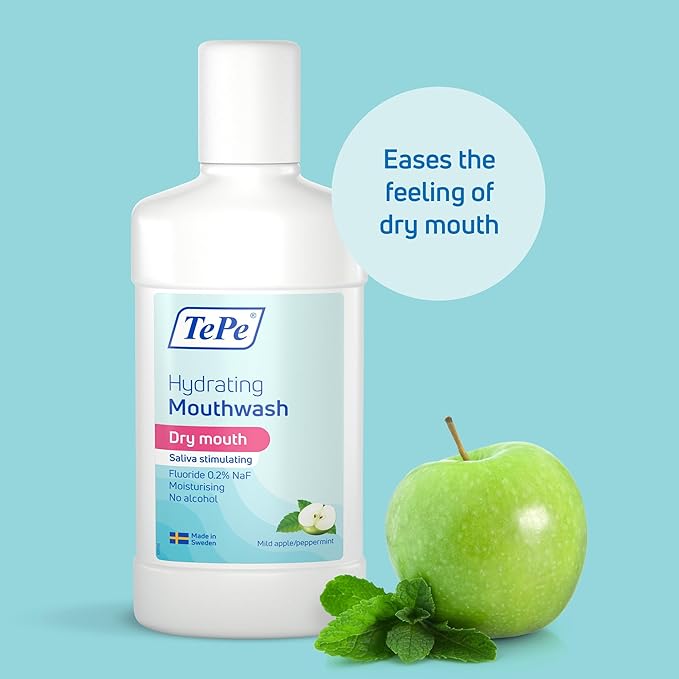 TePe kosteuttava suuvesi, omena-piparminttu - Flossie