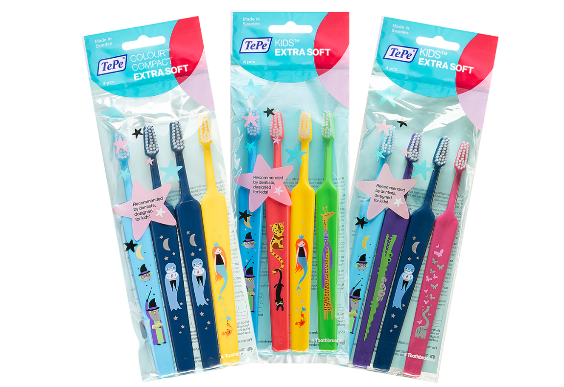 TePe Kids Extra Soft 4 kpl - Flossie